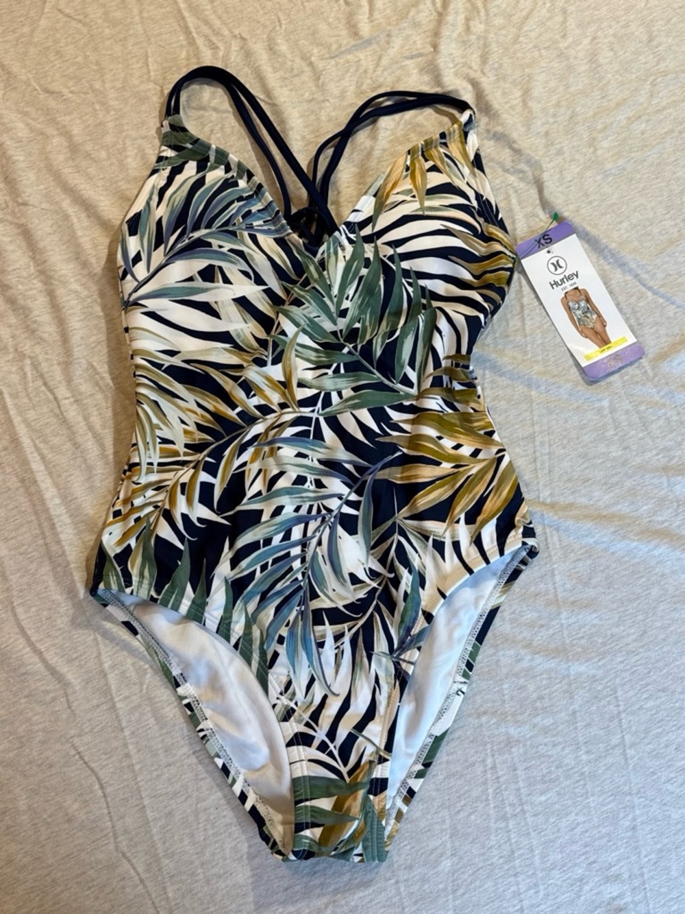 Hurley Tropical Leaf One-Piece Swimsuit - NWT
